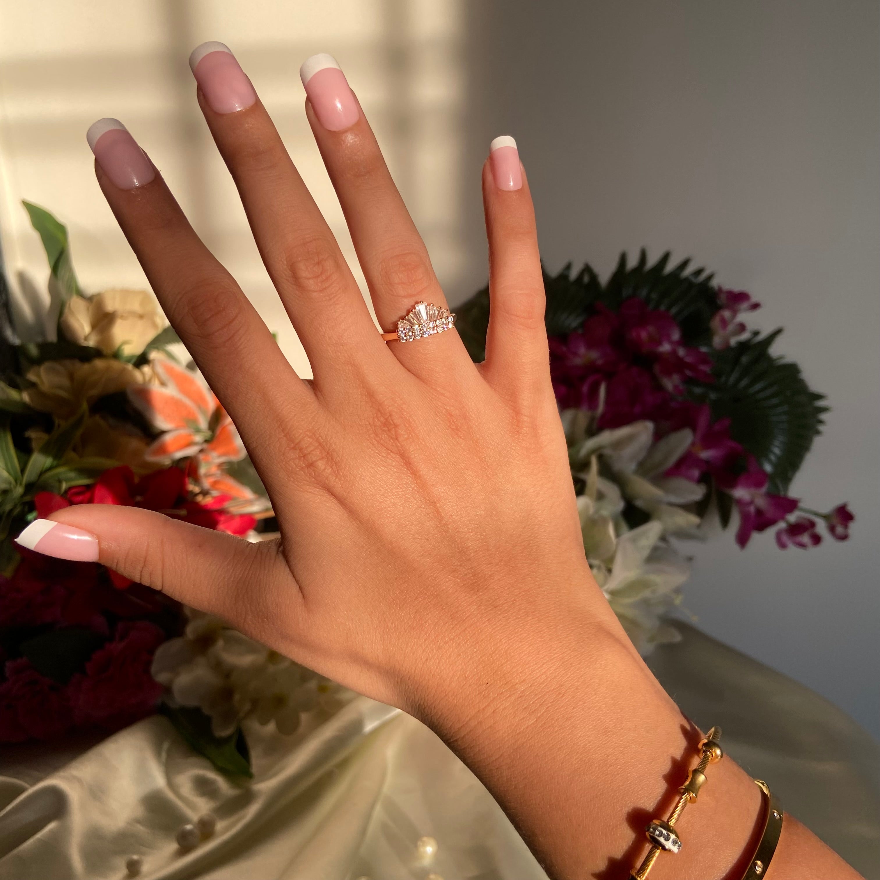 Crown Studded Ring - For Women