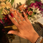 Lily Solitaire Studded Rings [Pack of 2] - For Women