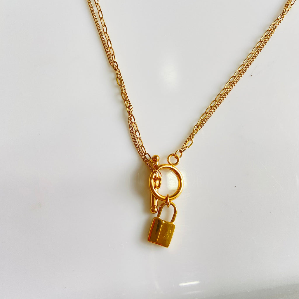 Lock and Key Necklace - For Women