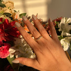 Zigzag Studded Ring - For Women