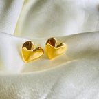 Gold Heart Earring (Stainless Steel)