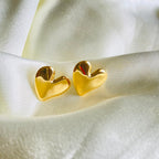 Gold Heart Earring (Stainless Steel)