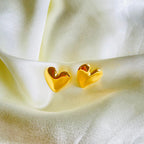 Gold Heart Earring (Stainless Steel)
