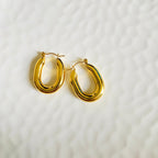Opal Hoops (Stainless Steel)