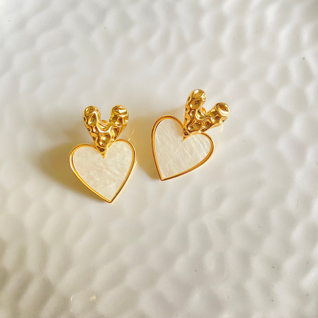 Couple of Hearts Earrings (Stainless Steel)