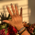 Zigzag Studded Ring - For Women