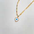 Evil Eye Heart Necklace - For Women