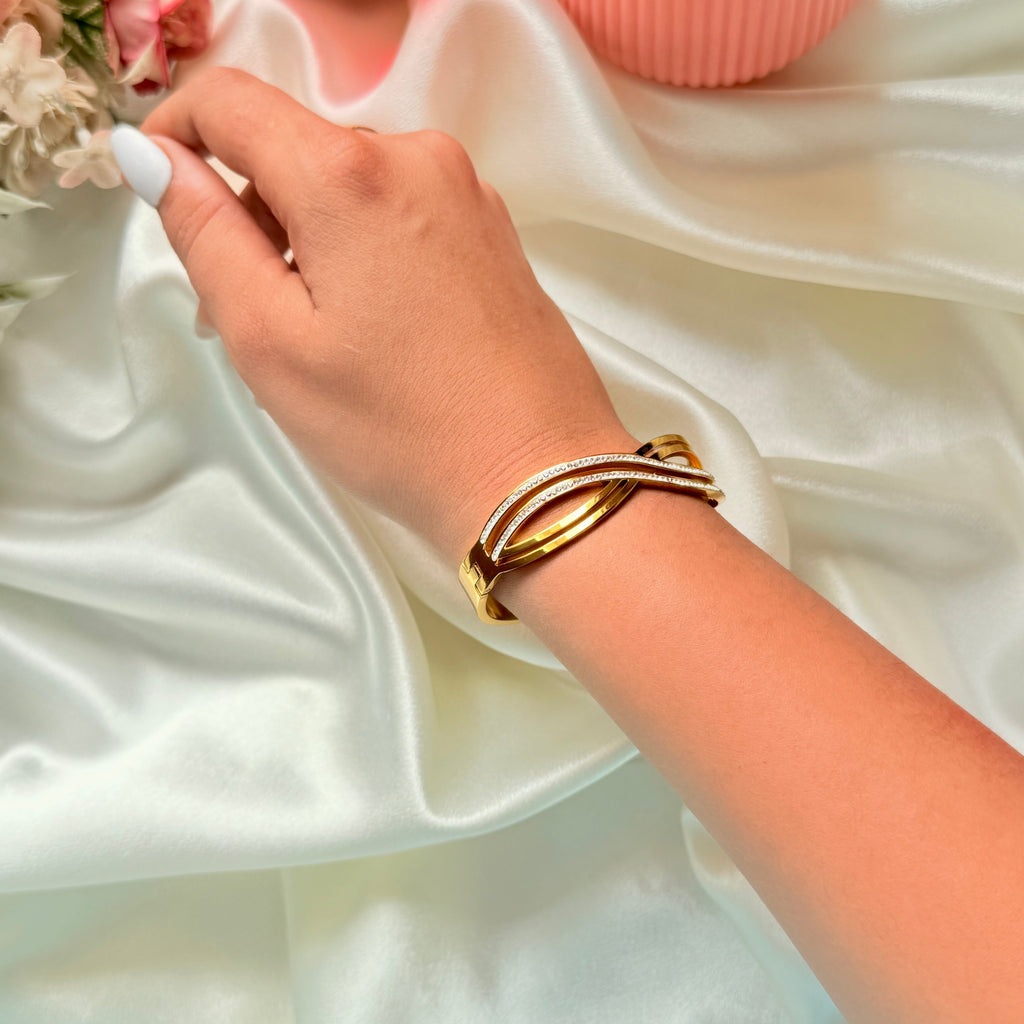 Twisty Studded Bracelet - For Women