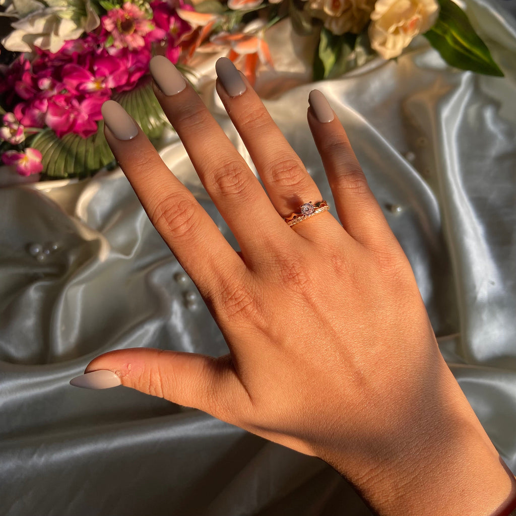 Olive Solitaire Ring - For Women