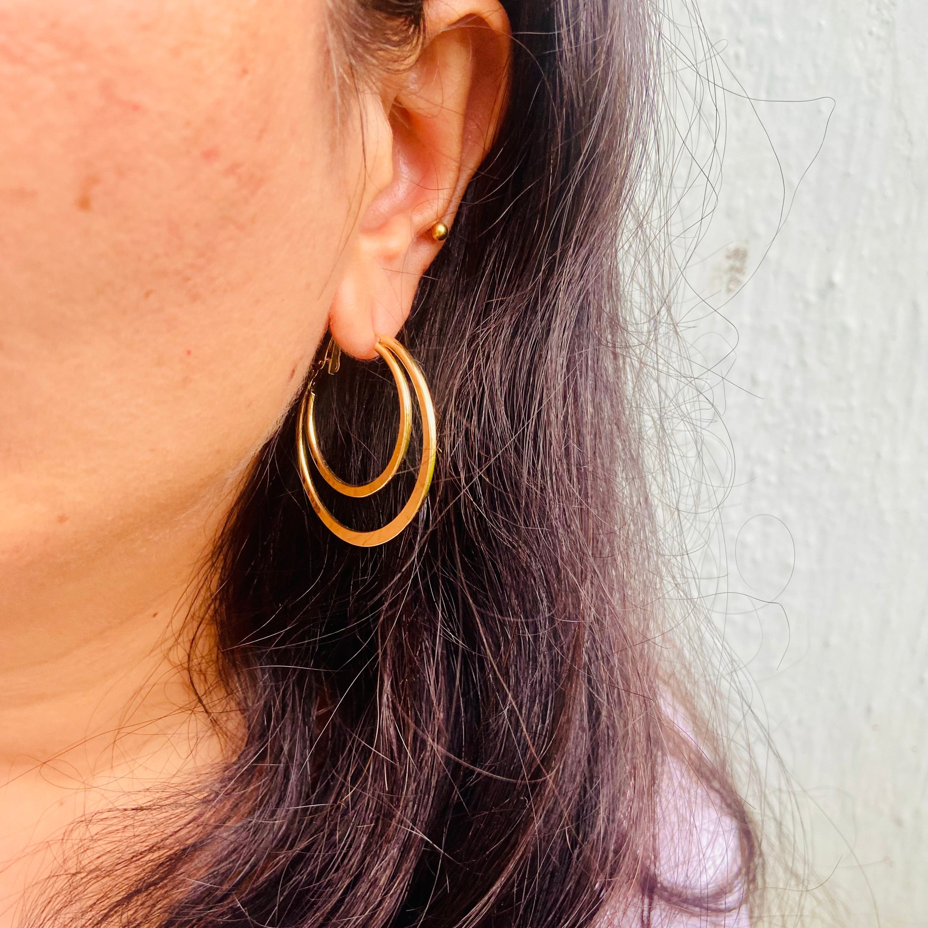 Minimal Double Hoops (Stainless Steel)